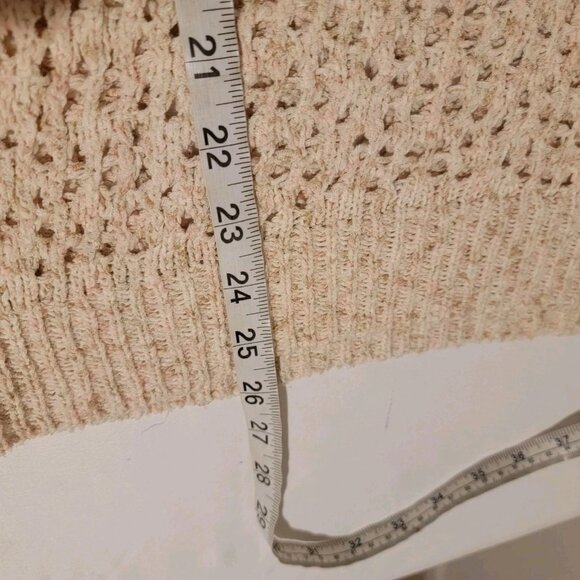 Anthropologie Staring at Stars Womens Sweater Medium Open Knit Cream Granola - Picture 4 of 6